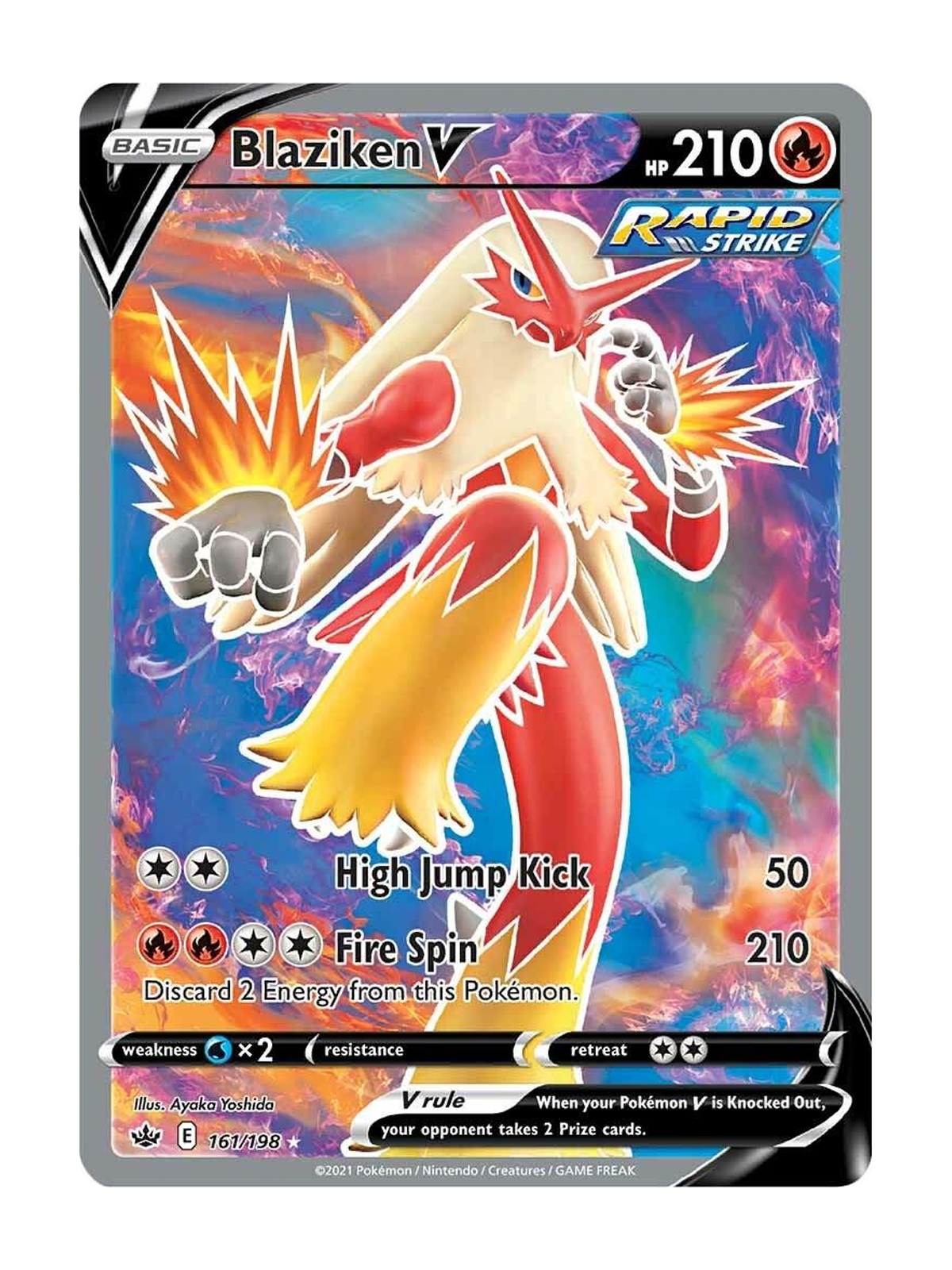 Blaziken V 161/198 — Chilling Reign (CRE) | English | Raw | Rare Ultra