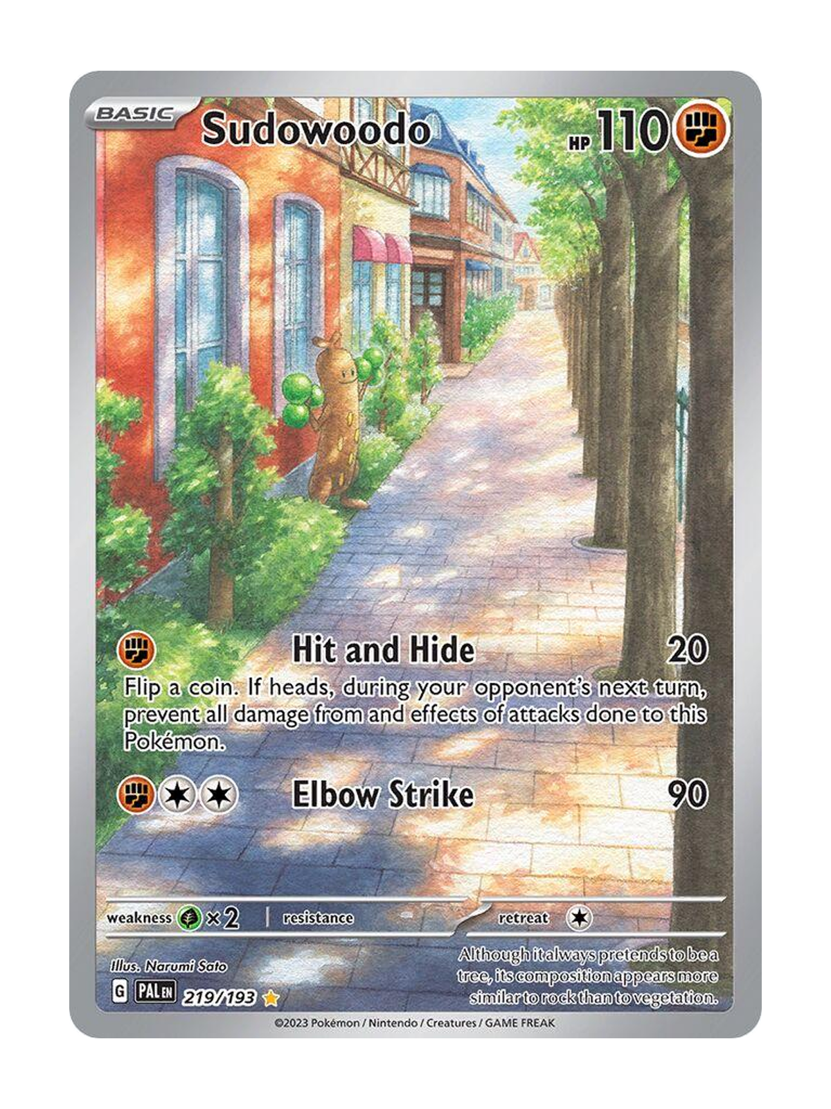 Sudowoodo 219/193 — Paldea Evolved (PAL) | English | Raw | Illustration Rare
