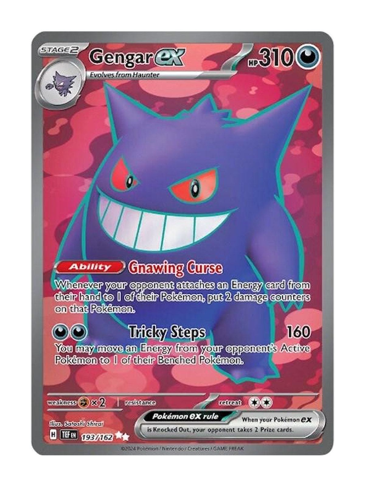 Gengar ex 193/162 — Temporal Forces (TEF) | English | Raw | Ultra Rare