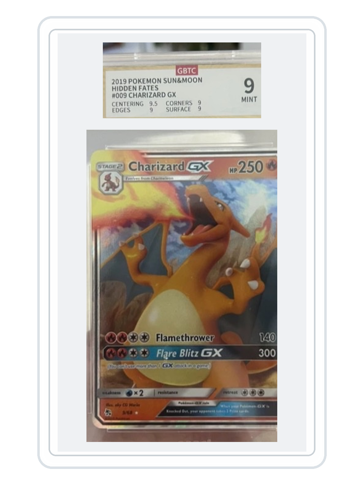 Charizard GX 9/68 — Hidden Fates (HIF) | Gongbo 9 | English | Rare Holo GX product image