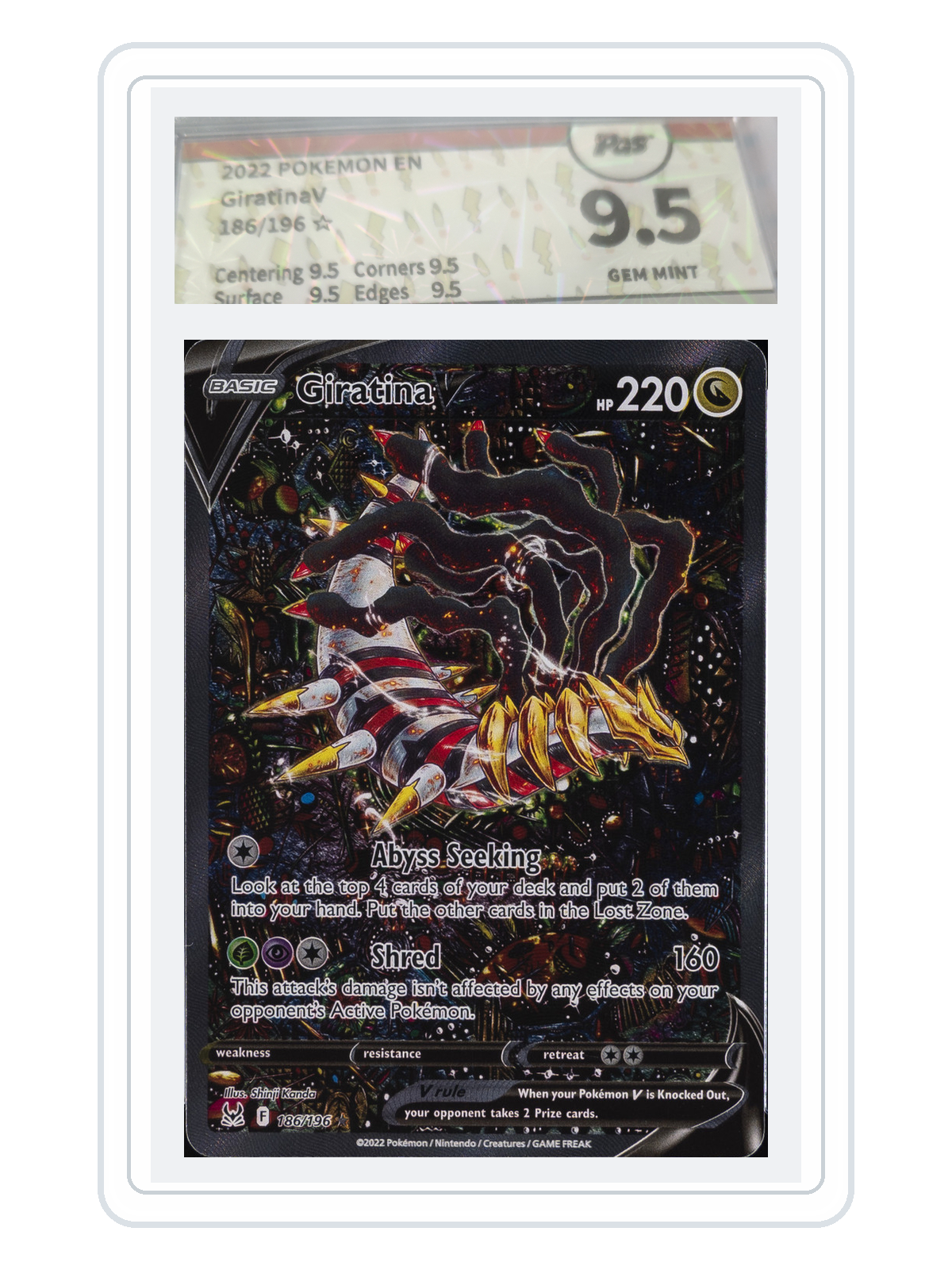 Giratina V 186/196 — Lost Origin (LOR) | Other Grader 9.5 | English | Rare Ultra product image
