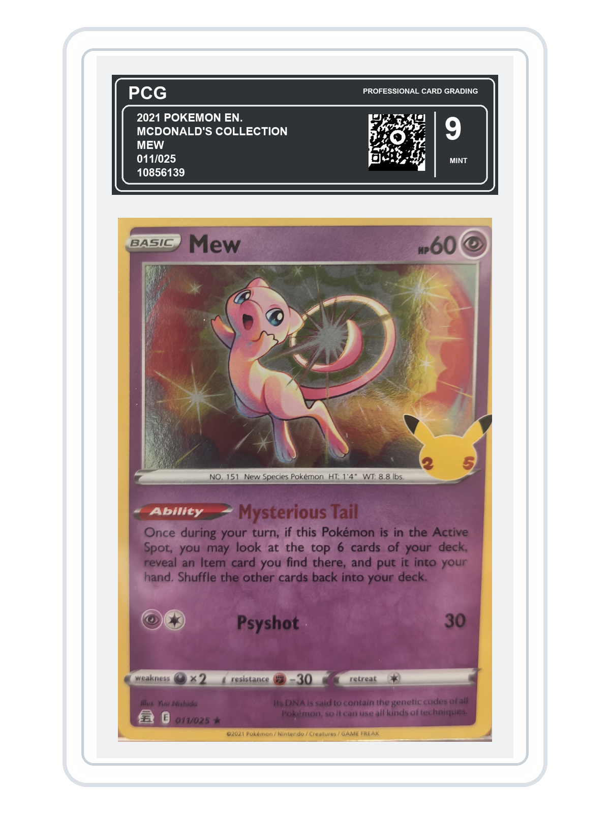 Mew 011 — Celebrations (CEL) | PCG 9 | English | Rare Holo product image