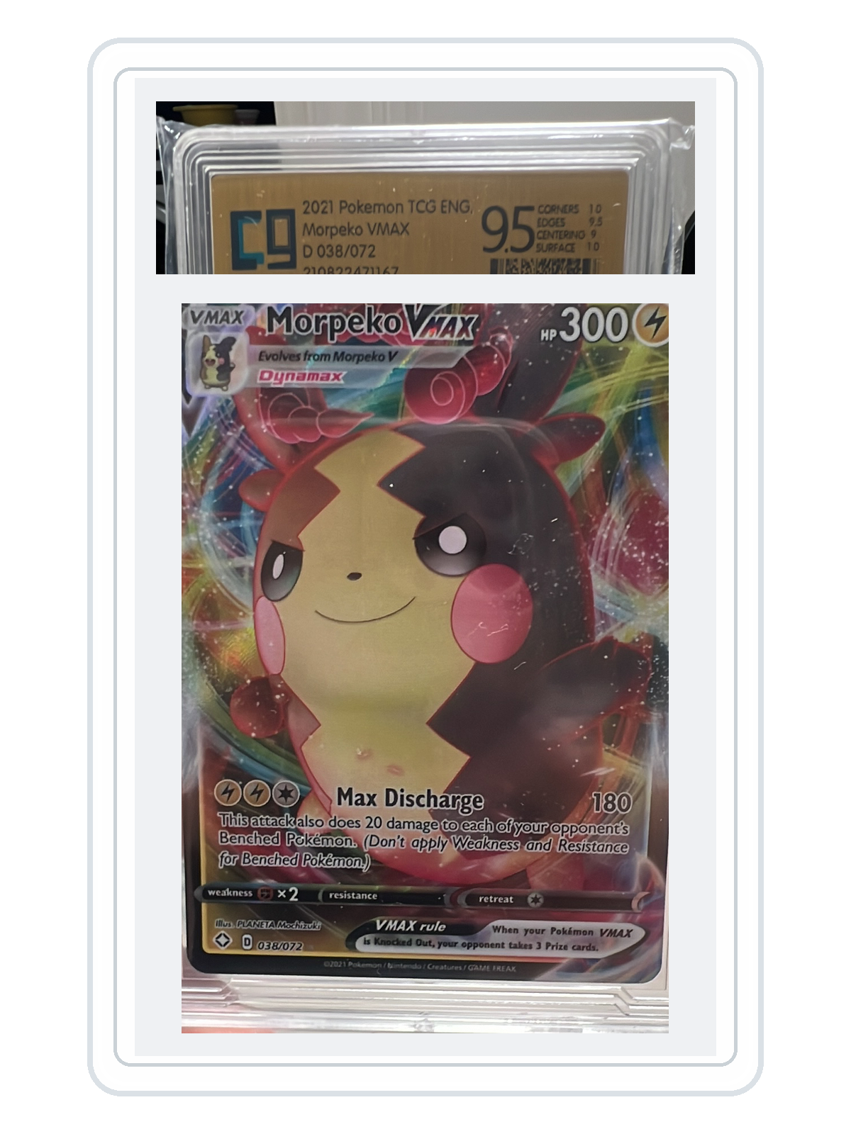 Morpeko VMAX 038/072 — Shining Fates (SHF) | Zangka 9.5 | English | Rare Holo VMAX product image