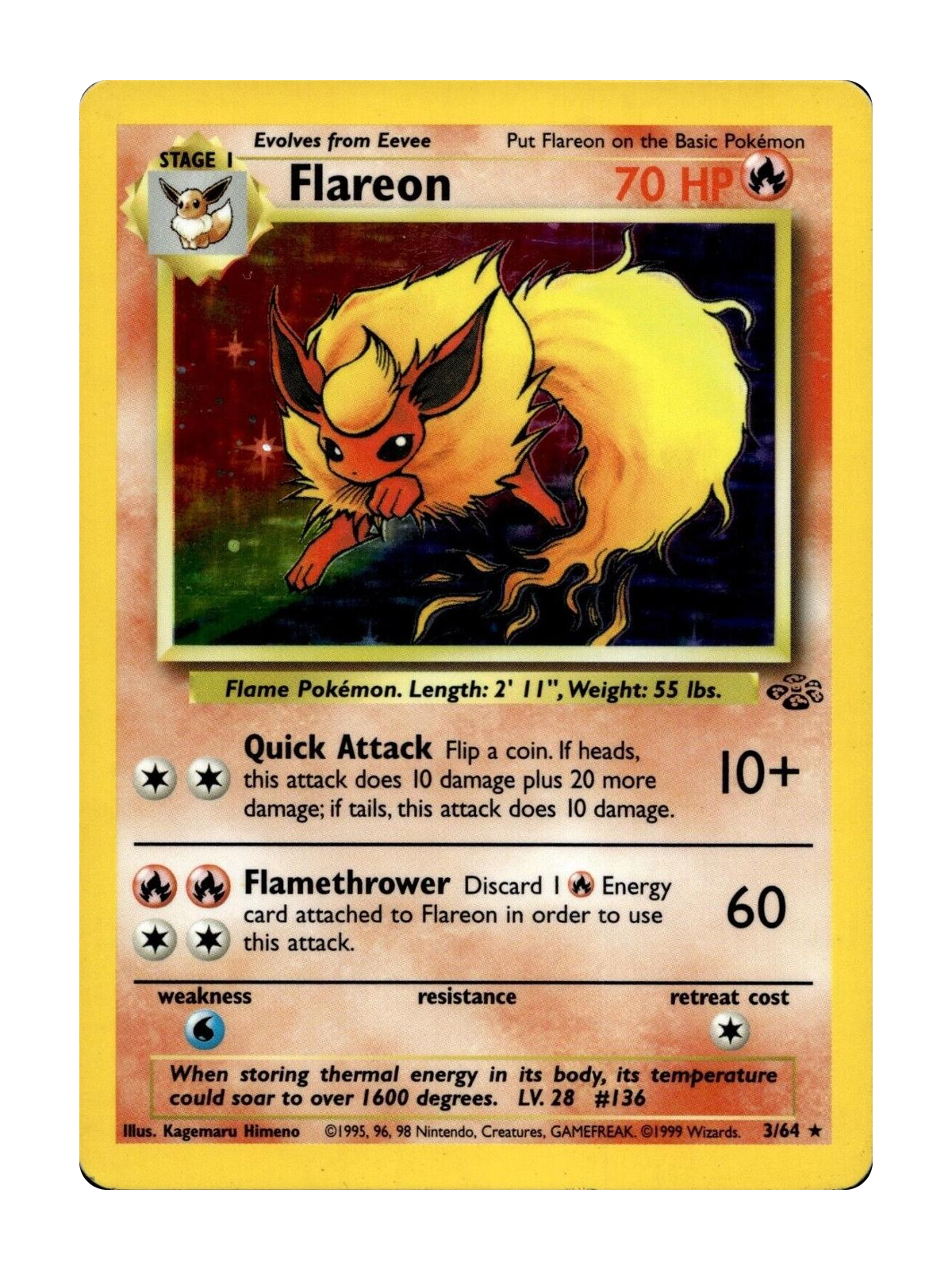 Flareon 3 — Jungle (JUNG) | English | Raw | Rare Holo