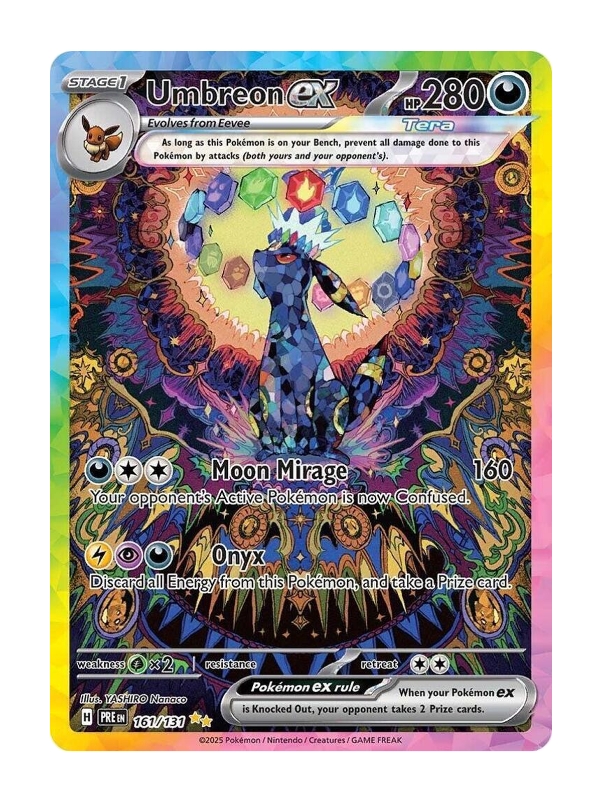 Umbreon ex 161/131 — Prismatic Evolutions (PRE) | English | Raw | Special Illustration Rare