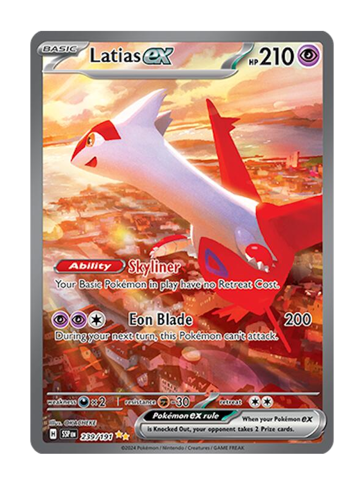 Latias ex 239/191 — Surging Sparks (SSP) | English | Raw | Special Illustration Rare
