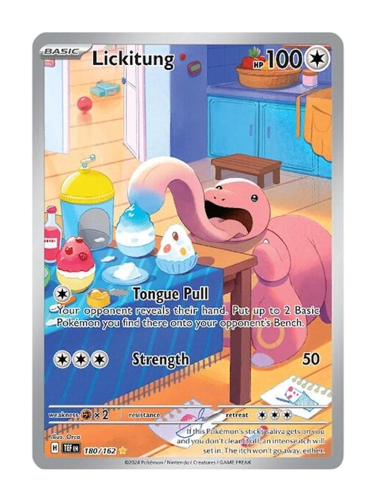 Lickitung 180/162 — Temporal Forces (TEF) | English | Raw | Illustration Rare