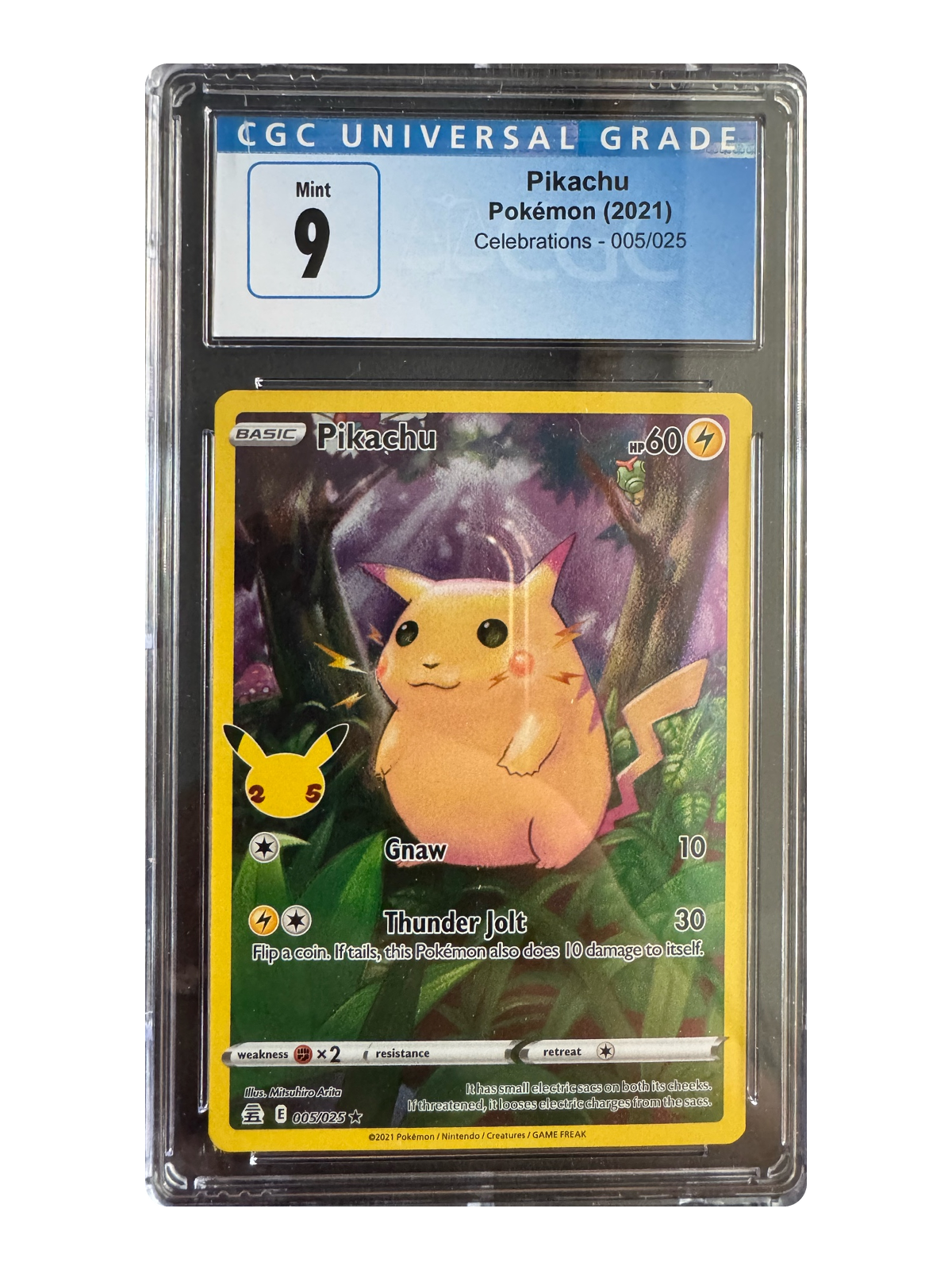 Pikachu 005 — Celebrations (CEL) | CGC 9 | English | Rare Holo