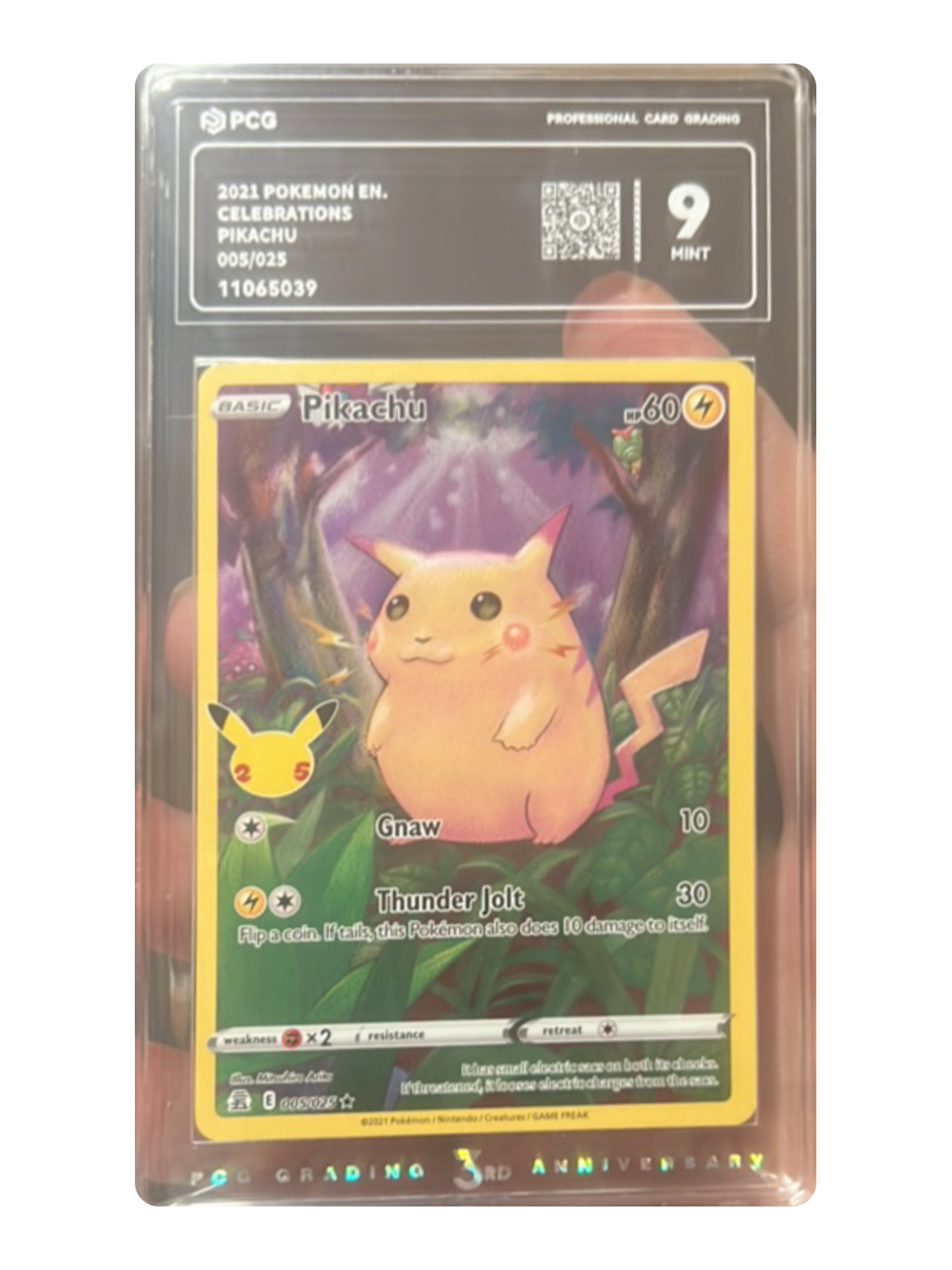 Pikachu 005 — Celebrations (CEL) | PCG 9 | English | Rare Holo