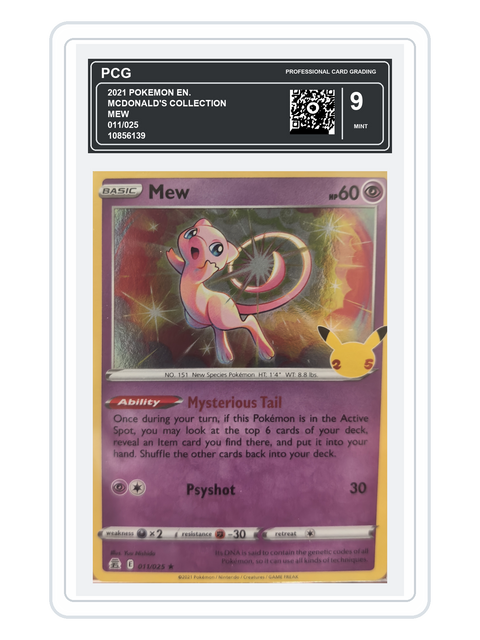 Mew 011 — Celebrations (CEL) | PCG 9 | English | Rare Holo